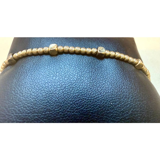Metal Delicate Ball Bracelet in 18 Karat Yellow Gold 5.0 Gm, 7 Inch Long For Sale - Image 7 of 8