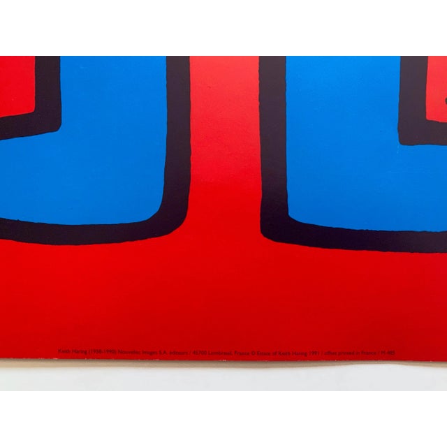 Keith Haring Estate Vintage 1991 Pop Art Lithograph Print Poster " Radiant Baby " 1989 For Sale - Image 9 of 11