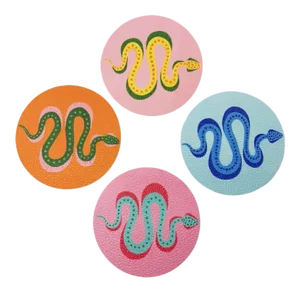 Radicchio, Apple, Zucchini and Razzle Snakes Tablemats by Willa Heart, Set of 4