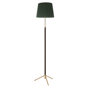 Green and Brass Pie de Salón G3 Floor Lamp by Jaume Sans