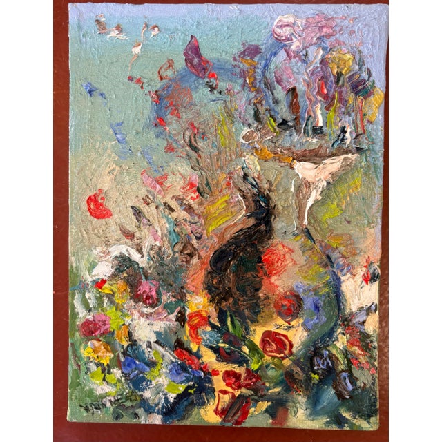 Abstract Floral Oil Painting, by Van Ness For Sale - Image 10 of 11