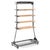 Silver 1960s Czech Industrial Wrought Iron and Wood Étagère For Sale - Image 8 of 8