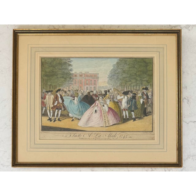 This collectible antique hand-colored engraving, titled "Taste à la Mode," was created by Francis Patton after an original...