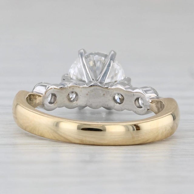 Metal 2.15ctw Round Diamond Engagement Ring 18k Gold Size 6.5 Hearts on Fire Gia For Sale - Image 7 of 8