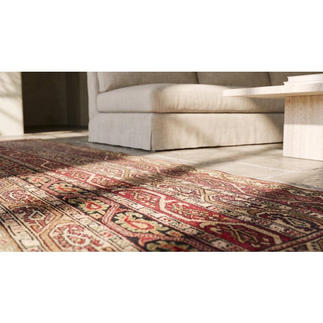 Red 19th Century Caucasian Karabagh Carpet ( 4'2" x 11'8" - 127 x 356 ) For Sale - Image 8 of 10