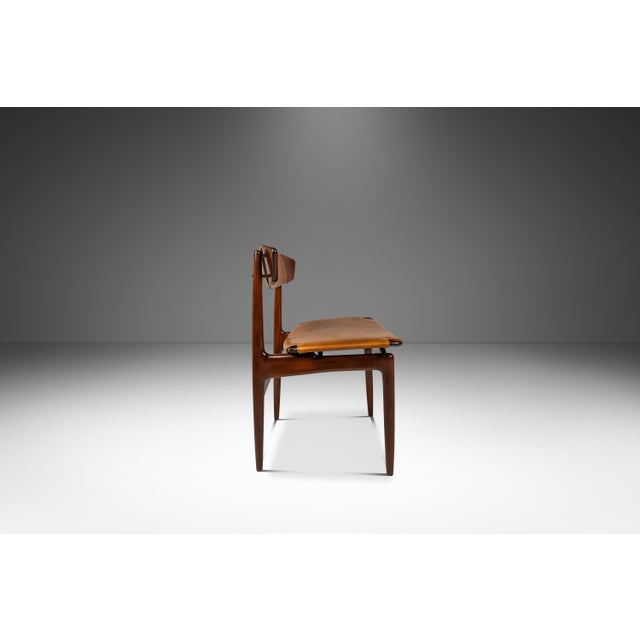 Mid-Century Modern 1960s Danish Modern Dining Chairs in Beech & Leather Attributed to Ib Kofod-Larsen for Selig, Denmark - Set of 4 For Sale - Image 3 of 18