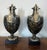 Antique 18th Century George III Wedgwood & Bentley Creamware Urns or Mantel Vases With Faux Stone Glaze & Satyr Mask Handles Circa 1780 - A Pair For Sale - Image 9 of 18
