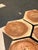 Hexagonal Stools in Two-Tone Suar, Set of 5 For Sale - Image 16 of 18
