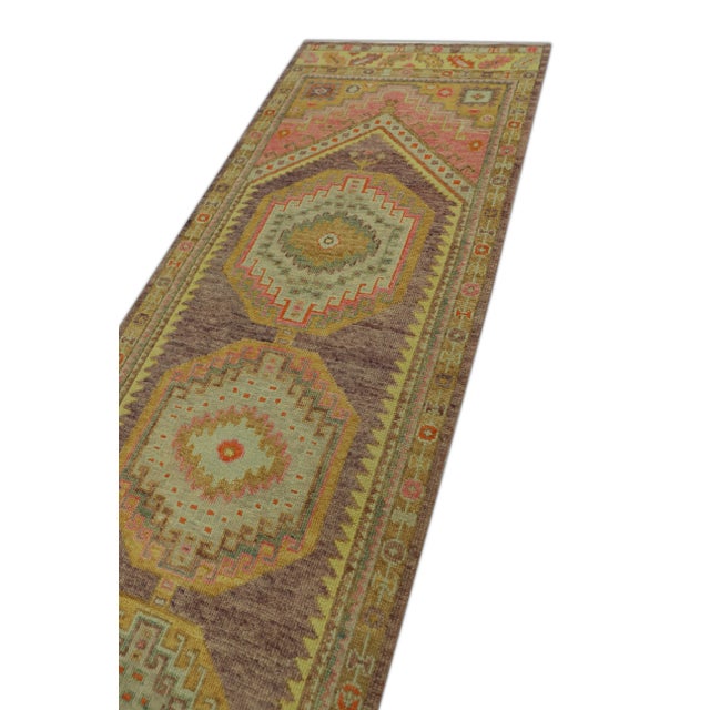 Early 21st Century Modern Turkish Oushak Rug 3' x 10'6" For Sale - Image 5 of 6