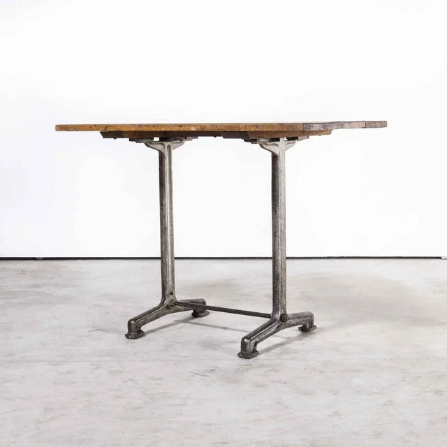 Cast Base Bistro Dining Table from Fischel, 1930s For Sale - Image 3 of 10
