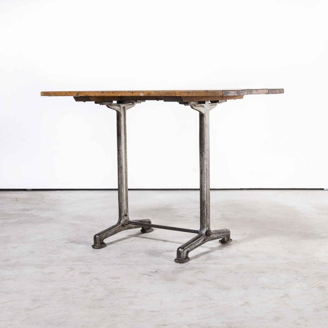 Original Cast Base Fischel Bistro Dining Table, 1930s For Sale - Image 3 of 10