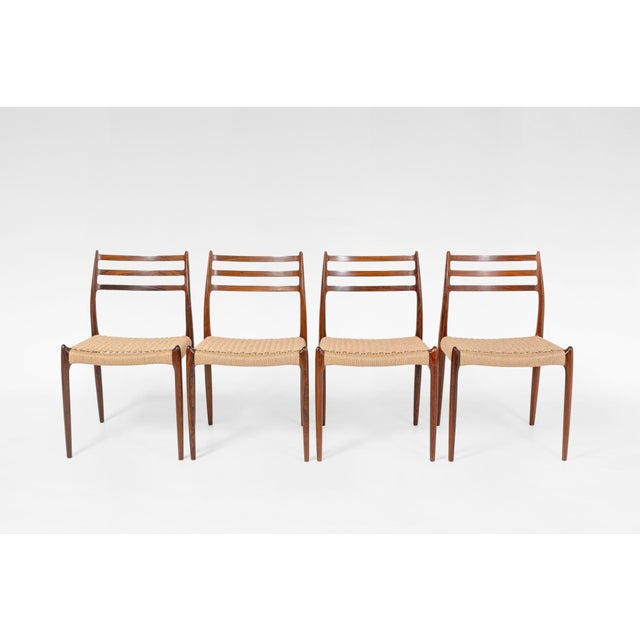 Wood Model 78 Dining Chairs by Niels Otto Møller for J.L. Møller Mobelfabrik, Denmark, 1950s, Set of 4 For Sale - Image 7 of 7
