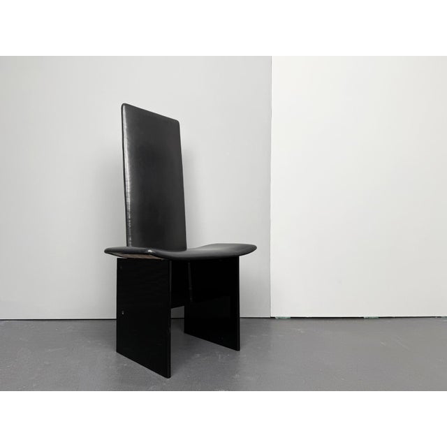 Black Rennie Chair by Kazuhide Takahama for Simon Gavina, Italy, 1970s For Sale - Image 8 of 10