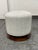 Mid-Century Modern Art Deco Ottoman + Wood Base, Circa 1920's For Sale - Image 3 of 12