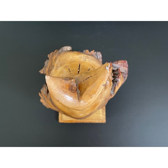 Vintage Hand Carved Parasite Wood Owl For Sale In Las Vegas - Image 6 of 11