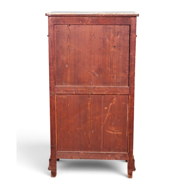19th Century French Faux Bamboo Semainier Commode–Seven-Drawer Pine Chest For Sale - Image 9 of 11