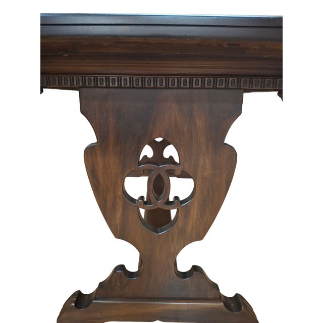 Early 20th Century Renaissance Style Trestle Table For Sale In San Francisco - Image 6 of 10