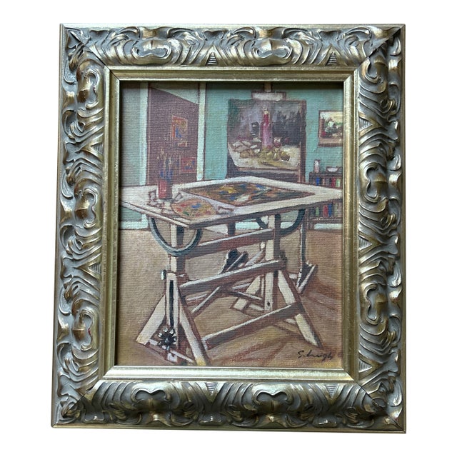 Contemporary Original Painting by Stephen Heigh “The Art Studio” For Sale