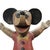 Figurative Hand-Carved Folk Art Mickey Mouse Wood Sculpture Figurine 12" For Sale - Image 3 of 13
