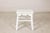 Vintage Chinese Rustic Country Style White Painted Wooden Stool For Sale - Image 10 of 16