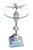 Art Deco 1930s Light Up Chrome Airplane Streamline Art Deco Drink Side Glass Top Table W/ Art Glass Base For Sale - Image 3 of 9