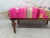 Tribal Pink Kilim Upholstered Piano Bench For Sale - Image 3 of 9