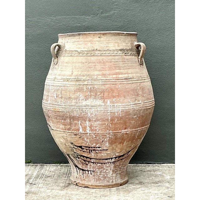 Vintage Monumental Turkish Terracotta Vessel For Sale - Image 10 of 12