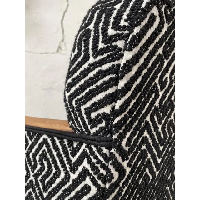 Black Lounge Chair in Wood and Fabric For Sale - Image 8 of 18