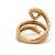 18k Yellow Gold Gia Certified 0.73ct I Vvs2 Diamond Serpent Ring, Size 5.5 For Sale - Image 4 of 6