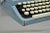 Metal Vintage Brother Webster Xl-747 Portable Typewriter Baby Blue With Metal Case For Sale - Image 7 of 12