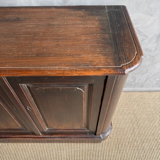 Reclaimed Wood Bennett European Style Cabinet With 4 Doors and Locking Key 83" For Sale - Image 11 of 17