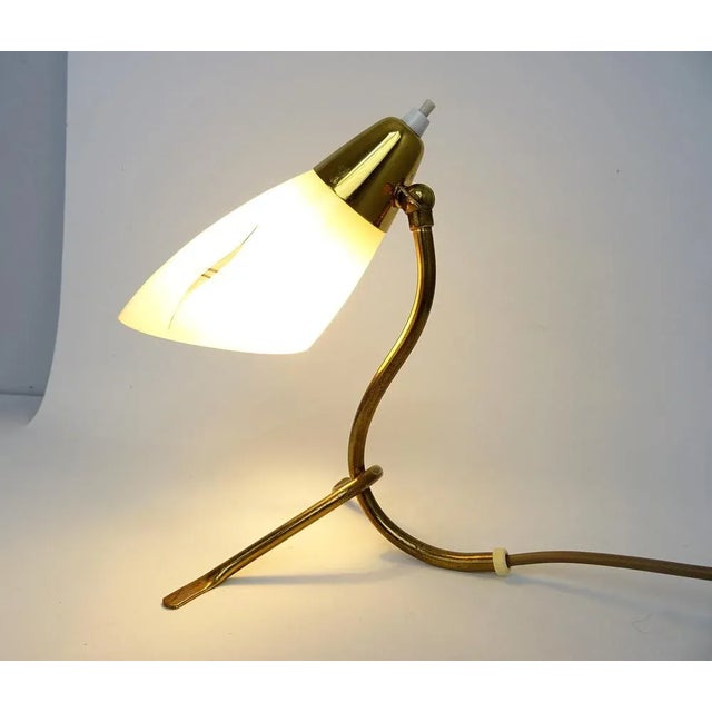 Mid-Century Adjustable Crow Base Table Lamp in Brass, Italy, 1950s For Sale - Image 9 of 10