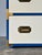 1970s Vintage Blue & White Lacquered Campaign Chest of Drawers For Sale - Image 11 of 17