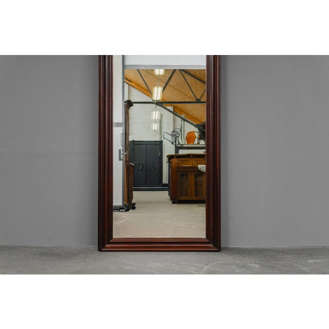 Brown Antique Biedermeier Mirror, 1800s For Sale - Image 8 of 16