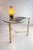 French Brass and Glass Round Cocktail Table in the style of Maison Baguès For Sale - Image 4 of 8