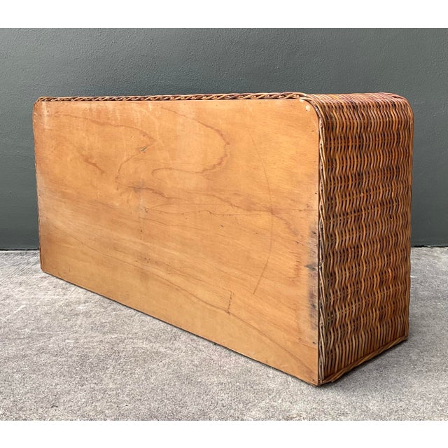Vintage Woven Rattan Dresser For Sale - Image 4 of 12
