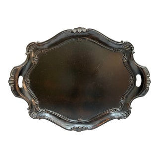 Vintage Italian Wood Decor & Serving Tray For Sale