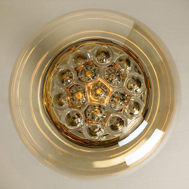 Smoked Golden & Brown Pendant Lights by Peill & Putzler, 1960s, Set of 2 For Sale - Image 10 of 16