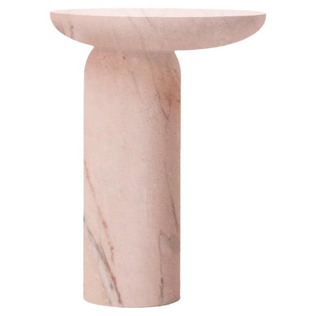 Pink Marble Side Table Sculpted by Frederic Saulou For Sale - Image 16 of 16
