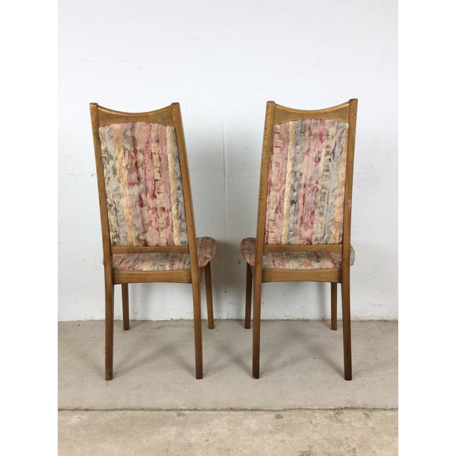 Set of 6 Mid Century Modern Dining Chairs With Vintage Upholstery For Sale - Image 16 of 18