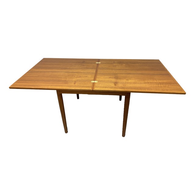 Danish Folding Teak Dining Table, Denmark, 1960s For Sale