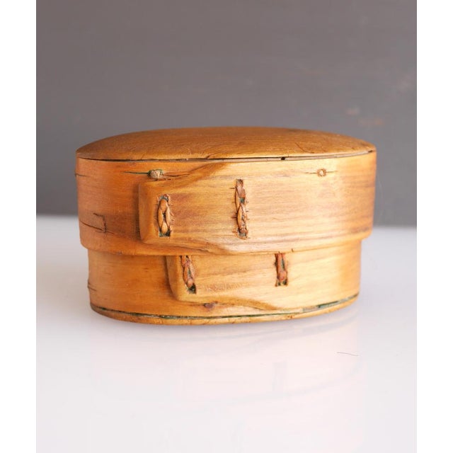 Vintage Swedish Bent Wooden Tine Box, 1920s For Sale - Image 11 of 12