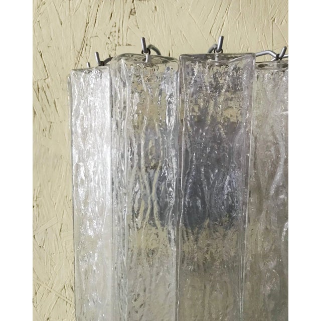 Vintage Italian Sconces W/ Clear Rectangular Murano Glass Cubes, 1960s - a Pair For Sale - Image 10 of 12