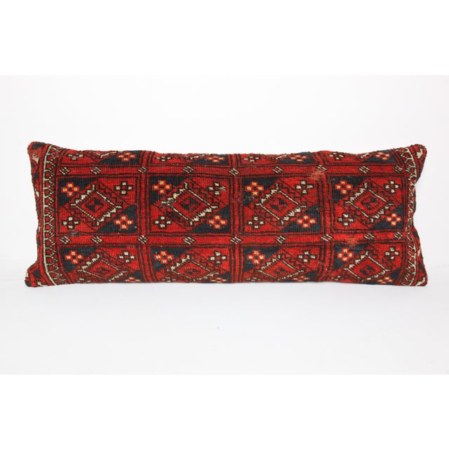 Here i am listing a 100% Handmade double knotted rug pillow cover, made from Vintage Turcoman Buhara carpet rug. This’s a...