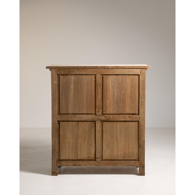 Brown 1970s Brutalist Oak Buffet For Sale - Image 8 of 15
