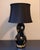 Mid-Century Modern Vintage Sculptural Black & Gold Ceramic Lamps, Companion Pair, Mid-Century Atomic Era For Sale - Image 3 of 10
