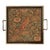 Pheasant and Flower Decorative Tray With Brass Handles, 11-1/2" X 11-1/2" For Sale