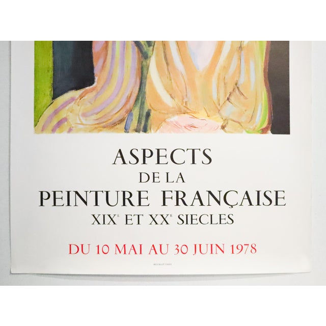 French 1978 French Exhibition Poster, Galerie Schmit, "Aspects De La Peinture Française XIXe Et XXe Siecles", Henri Matisse, Le Reflet For Sale - Image 3 of 3