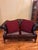 Wood Vintage Kimball Faux Leather Chesterfield Settee For Sale - Image 7 of 8