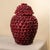 Spanish Floral Sicilian Ceramic Vase in Bright Burgundy Tone by Murano, 1980s For Sale - Image 6 of 6